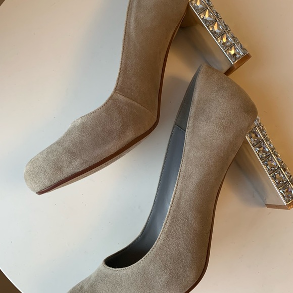 Dune London Diamante Concessions Crystal Suede Heel - Picture 2 of 4